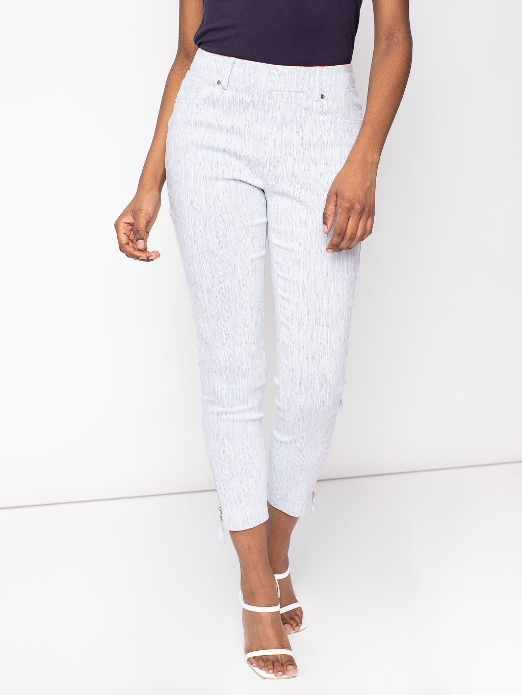 Pantalon droit décontacté à enfiler à la cheville
