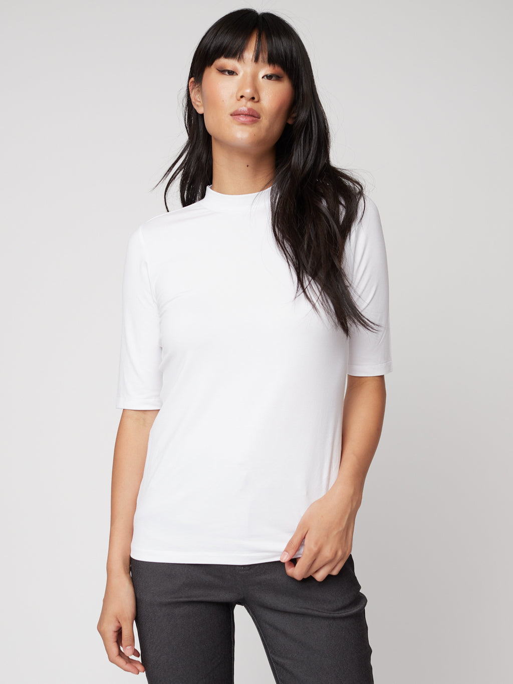 T-shirt semi-ajusté à manches 3/4