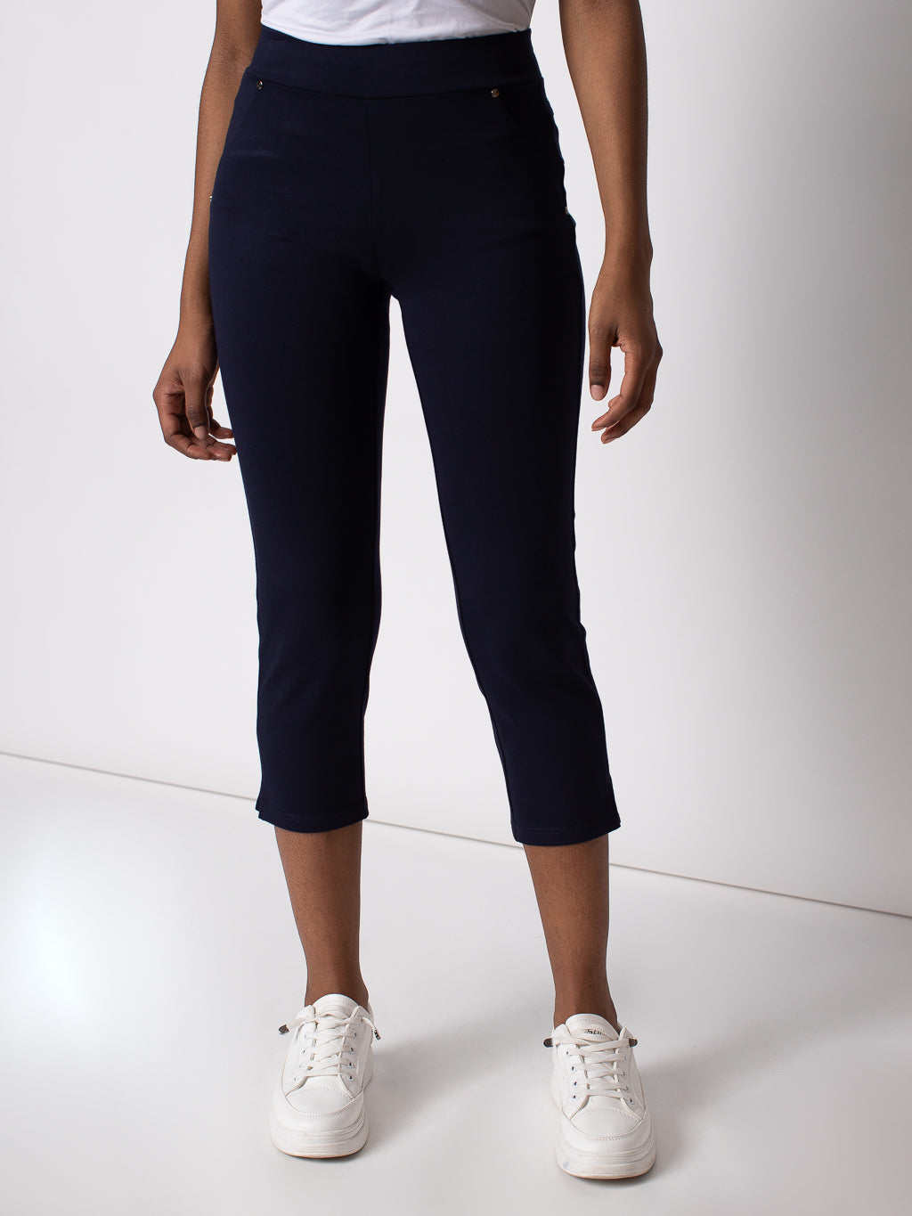 Capri skinny ajusté en tricot à enfiler