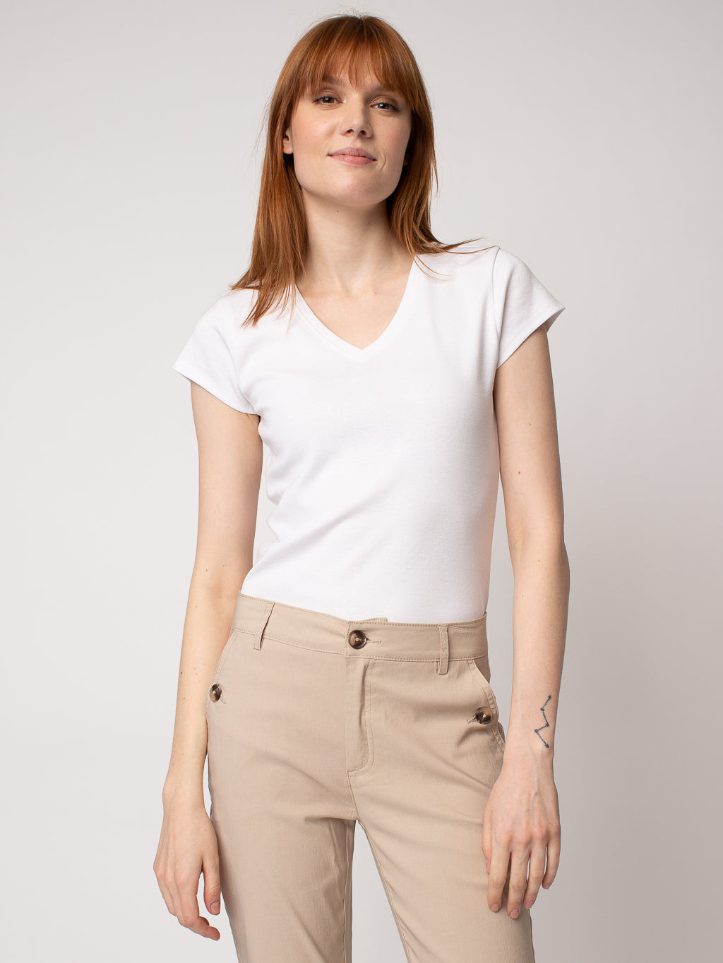 T-shirt semi-ajusté à manches courtes
