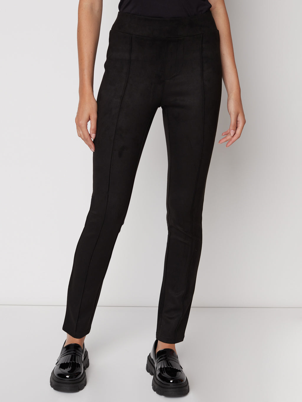 Skinny faux-suede pant