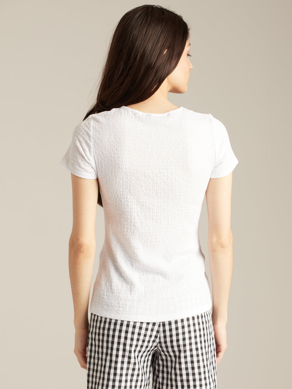 T-shirt ajusté à manches courtes