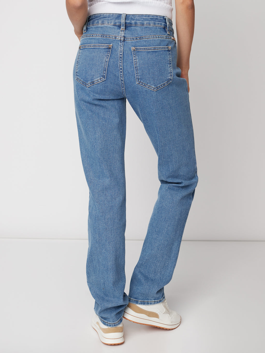 High waist straight jean